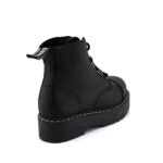 Grinders CAMERON Zip & Lace Up Derby Boots Rock Black Leather