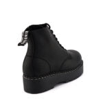 Grinders CHARLIE 8 Eyelet Lace Up Derby Boots Black Leather