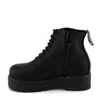 Grinders CHARLIE 8 Eyelet Lace Up Derby Boots Black Leather
