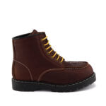 Grinders RYAN ACS 7 Eyelet Lace Up Cap Boots Brown Leather Boots
