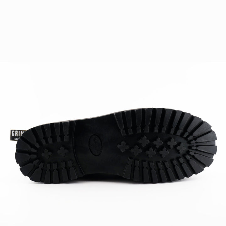 Grinders BULLDOG 10 Eyelet Steel Toe Cap Boots New Black Leather Rock