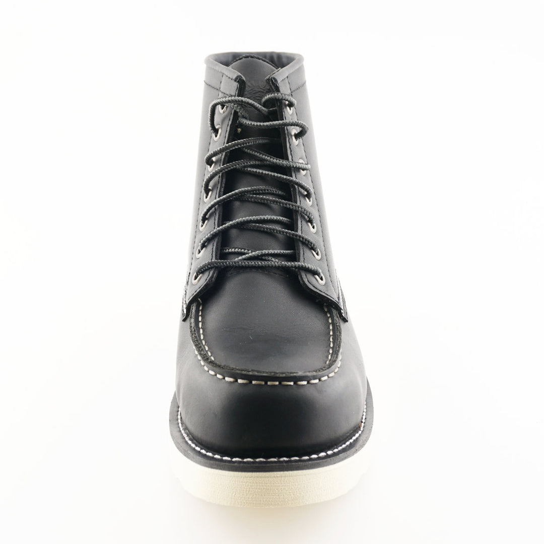 Grinders ALPHA NEW 7 Eyelet Black Brown Leather Rock Safety Steel Cap Lace Up Derby Boots 