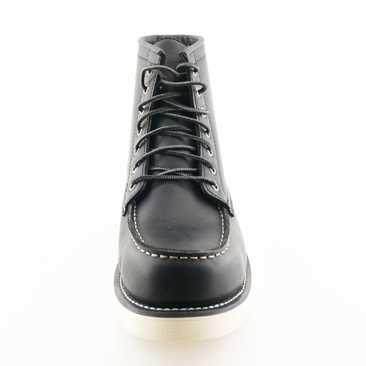Grinders ALPHA NEW 7 Eyelet Black Brown Leather Rock Safety Steel Cap Lace Up Derby Boots 