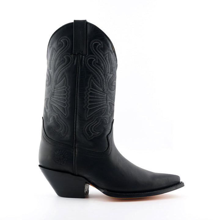 Grinders BUFFALO New Classic Cowboy Western Boots Black Brown Leather