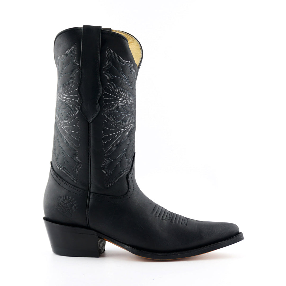 Grinders DALLAS Classic New Rock Western Cowboy Boots Black Brown Leather