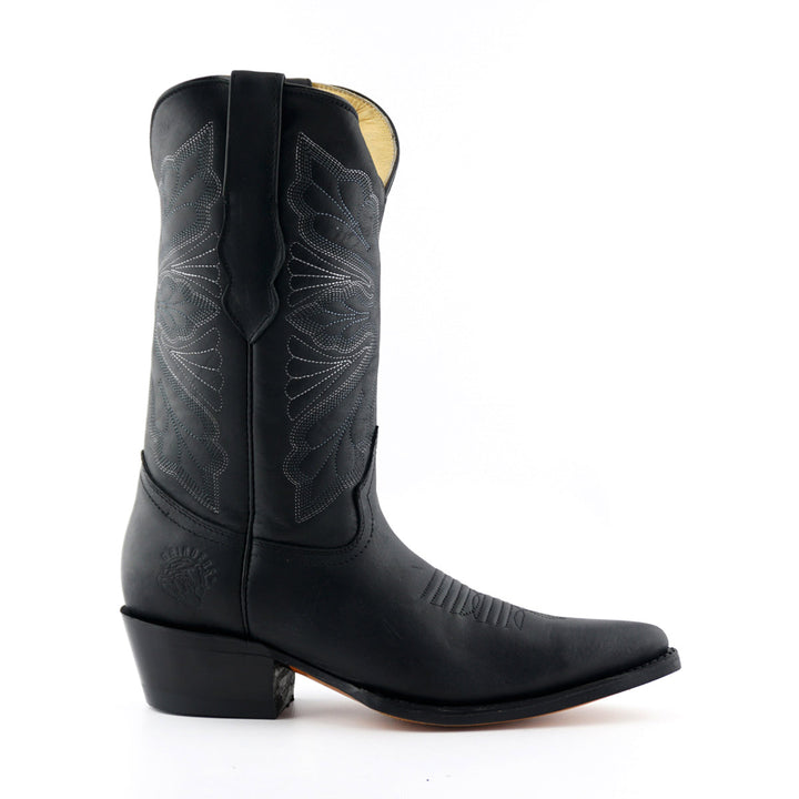 Grinders DALLAS Classic New Rock Western Cowboy Boots Black Brown Leather
