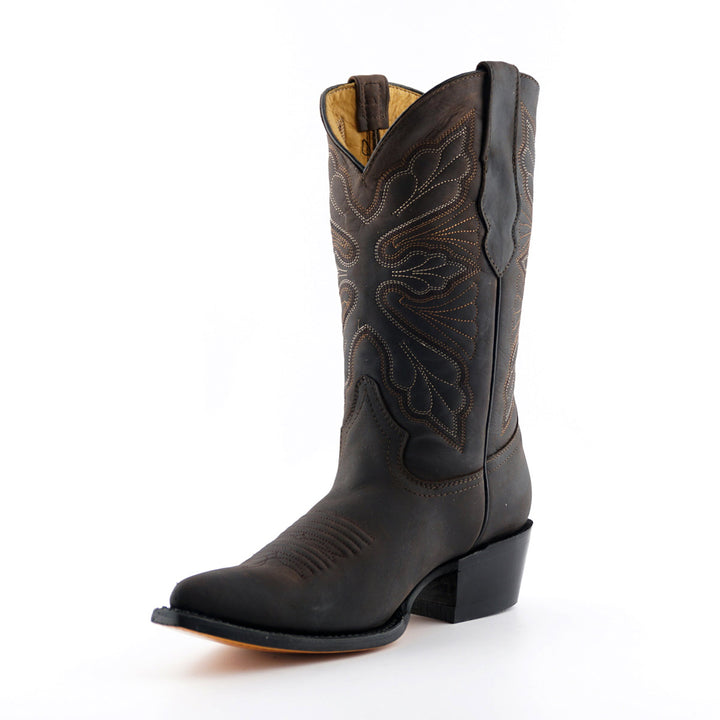 Grinders DALLAS Classic New Rock Western Cowboy Boots Black Brown Leather