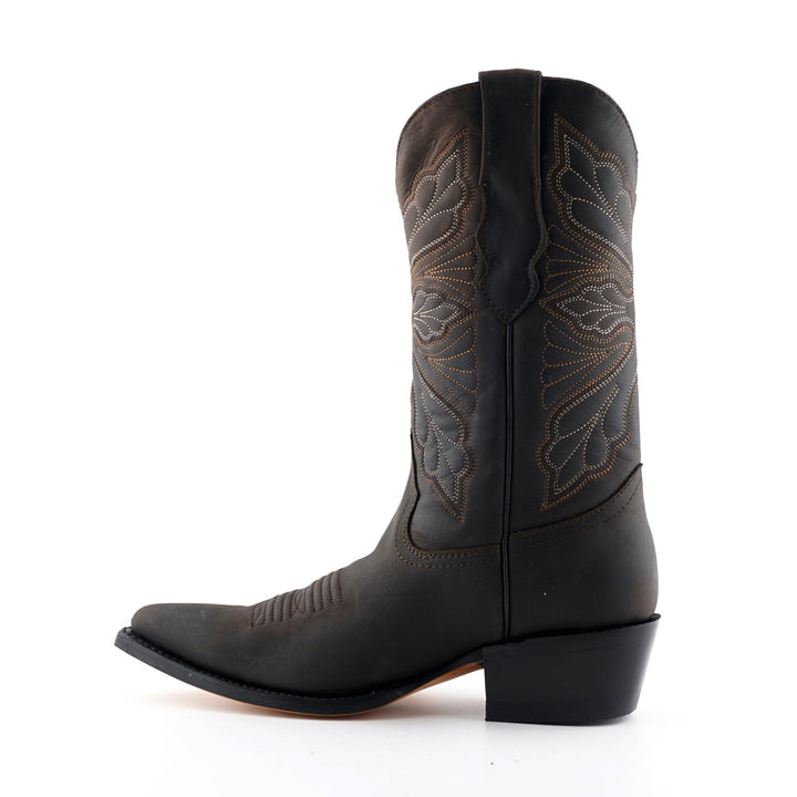 Grinders DALLAS Classic New Rock Western Cowboy Boots Black Brown Leather