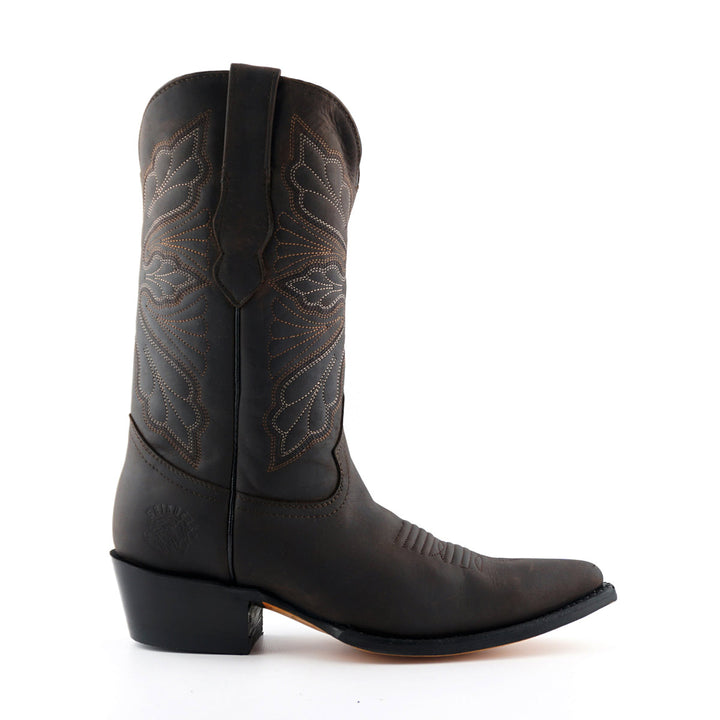Grinders DALLAS Classic New Rock Western Cowboy Boots Black Brown Leather