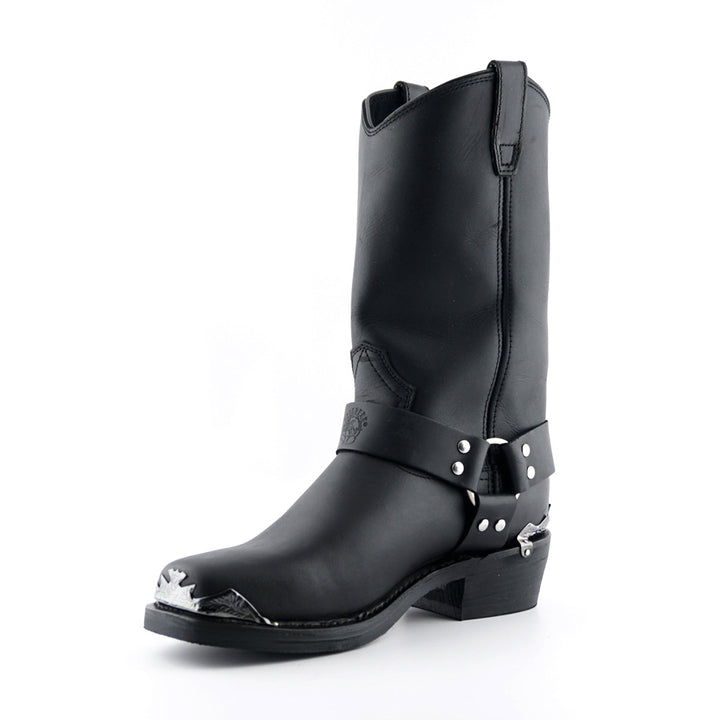 Grinders EAGLE HI New Rock Cowboy Western Biker Boots Black Leather