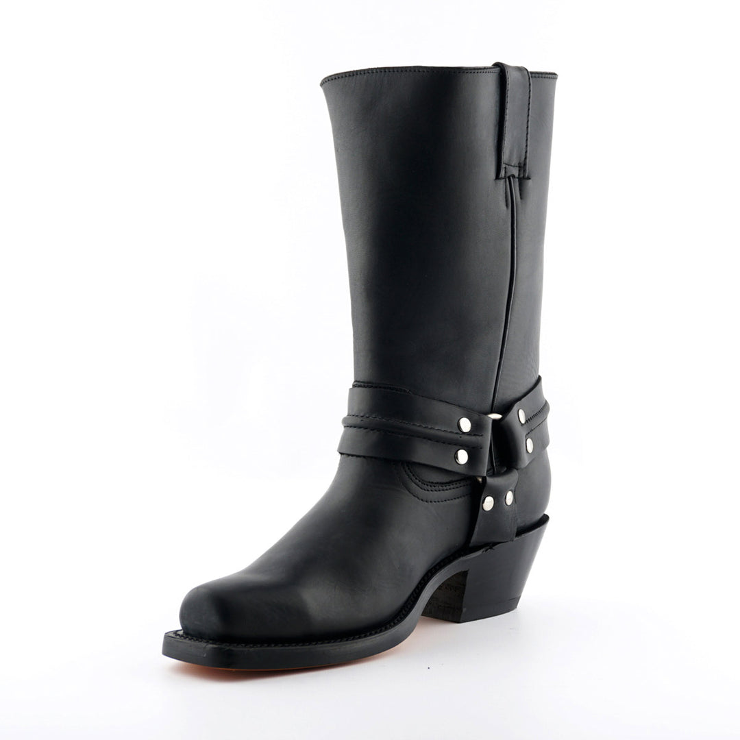 Grinders HARNESS HI New Classic Rock Boots Square Toe Biker Western Boots Black Brown Leather