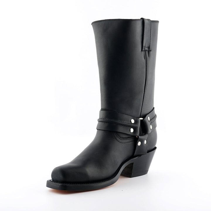 Grinders HARNESS HI New Classic Rock Boots Square Toe Biker Western Boots Black Brown Leather