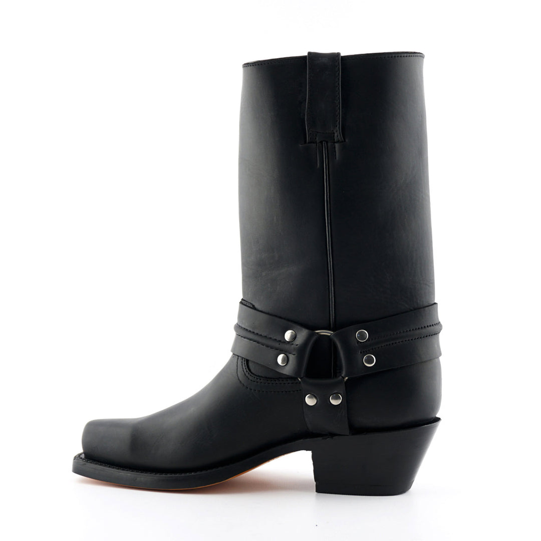 Grinders HARNESS HI New Classic Rock Boots Square Toe Biker Western Boots Black Brown Leather