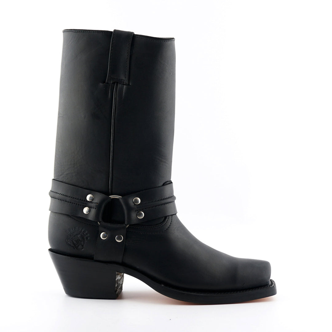 Grinders HARNESS HI New Classic Rock Boots Square Toe Biker Western Boots Black Brown Leather