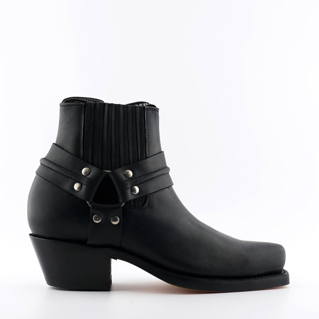Grinders HARNESS LO New Rock Square Toe Short Ankle Boots Black Brown Leather