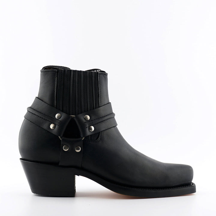 Grinders HARNESS LO New Rock Square Toe Short Ankle Boots Black Brown Leather