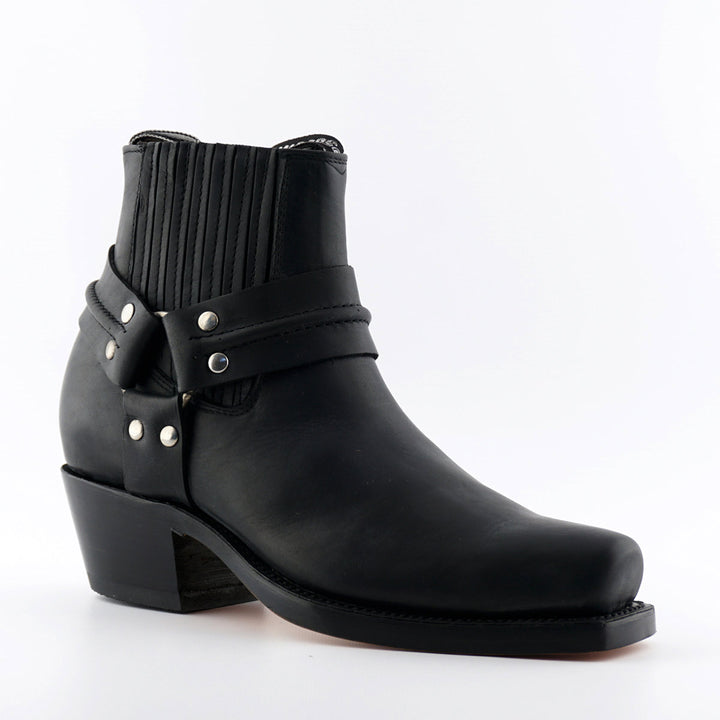 Grinders HARNESS LO New Rock Square Toe Short Ankle Boots Black Brown Leather