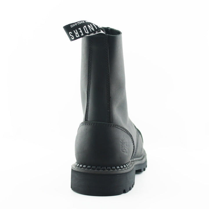 Grinders HUNTER New Black Rock Leather Safety Steel Cap Lace Up Combat Derby Boots