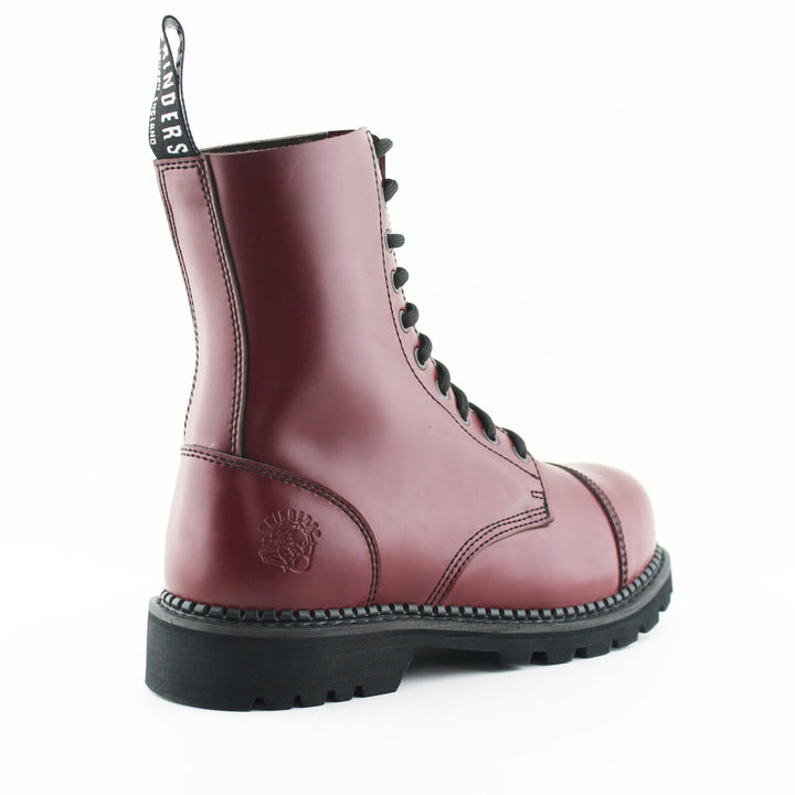 Grinders HUNTER New Cherry Red Rock Leather Safety Steel Cap Lace Up Combat Derby Boots