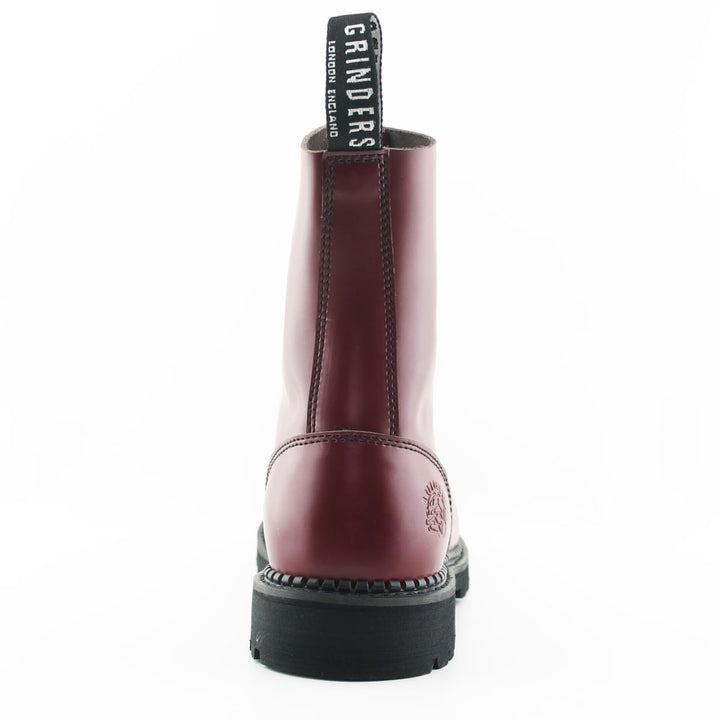 Grinders HUNTER New Cherry Red Rock Leather Safety Steel Cap Lace Up Combat Derby Boots
