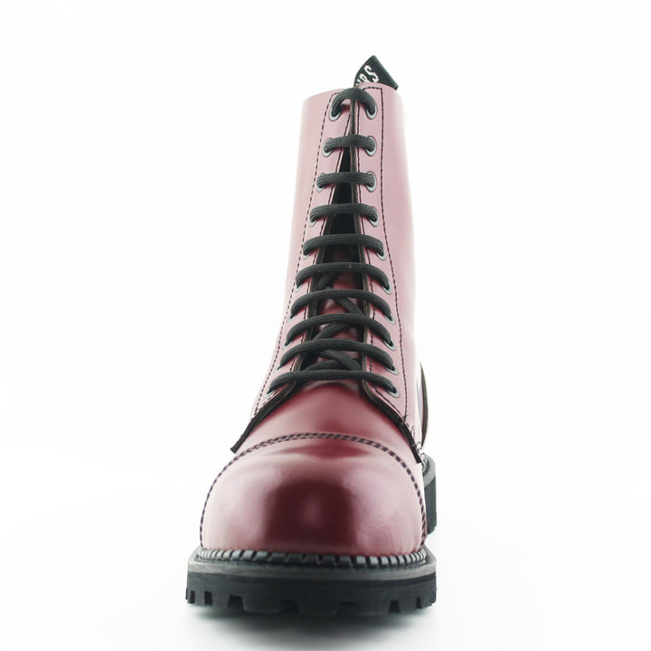 Grinders HUNTER New Cherry Red Rock Leather Safety Steel Cap Lace Up Combat Derby Boots
