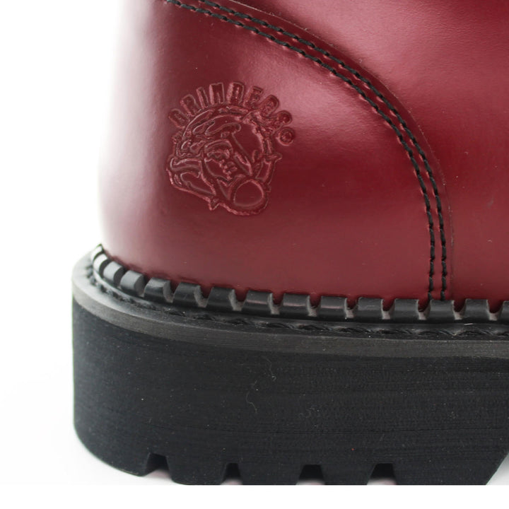 Grinders HUNTER New Cherry Red Rock Leather Safety Steel Cap Lace Up Combat Derby Boots