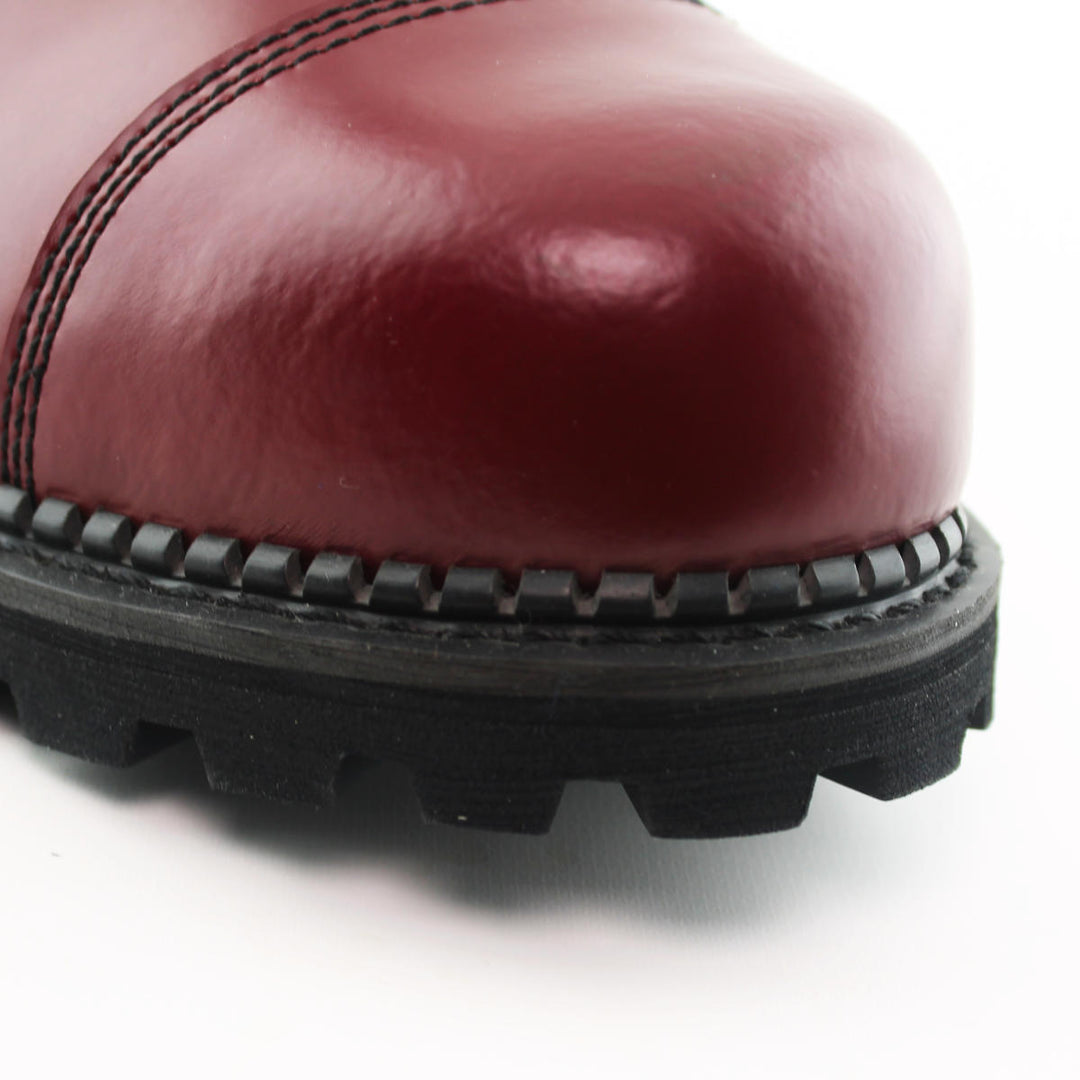 Grinders HUNTER New Cherry Red Rock Leather Safety Steel Cap Lace Up Combat Derby Boots