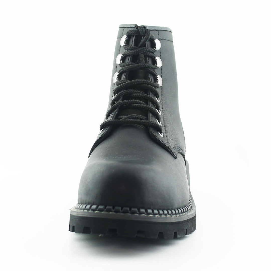 Grinders KESTREL Black Brown Leather Safety Steel Cap Lace Up Combat Boots