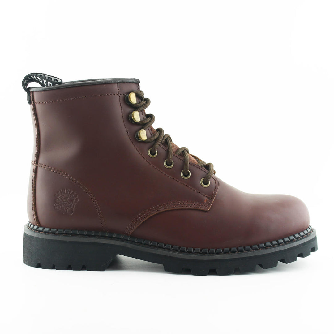 Grinders KESTREL Black Brown Leather Safety Steel Cap Lace Up Combat Boots