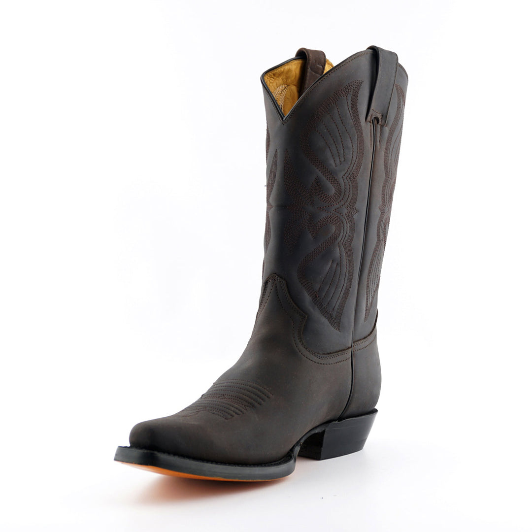 Grinders LOUISIANA New Classic Cowboy Western Boots Black Brown Leather