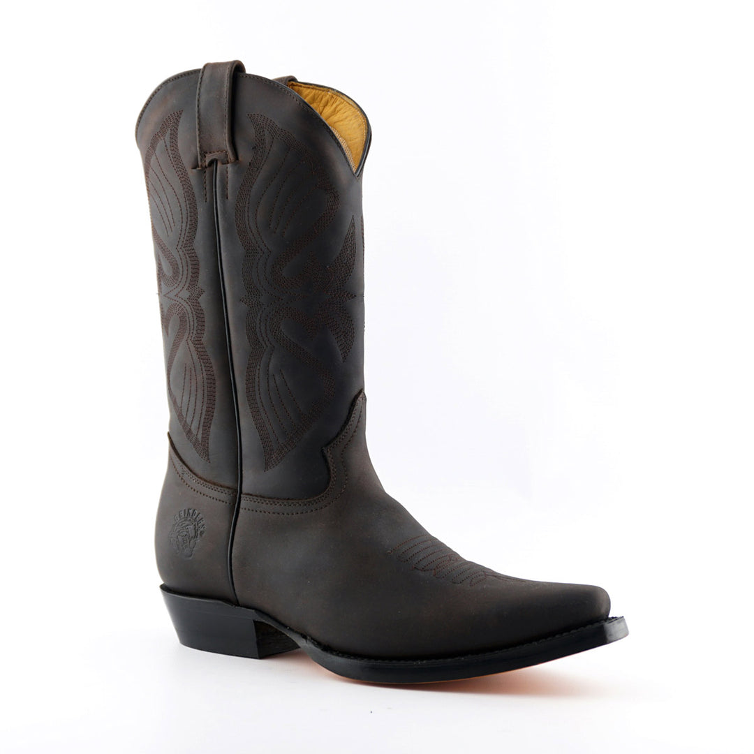 Grinders LOUISIANA New Classic Cowboy Western Boots Black Brown Leather