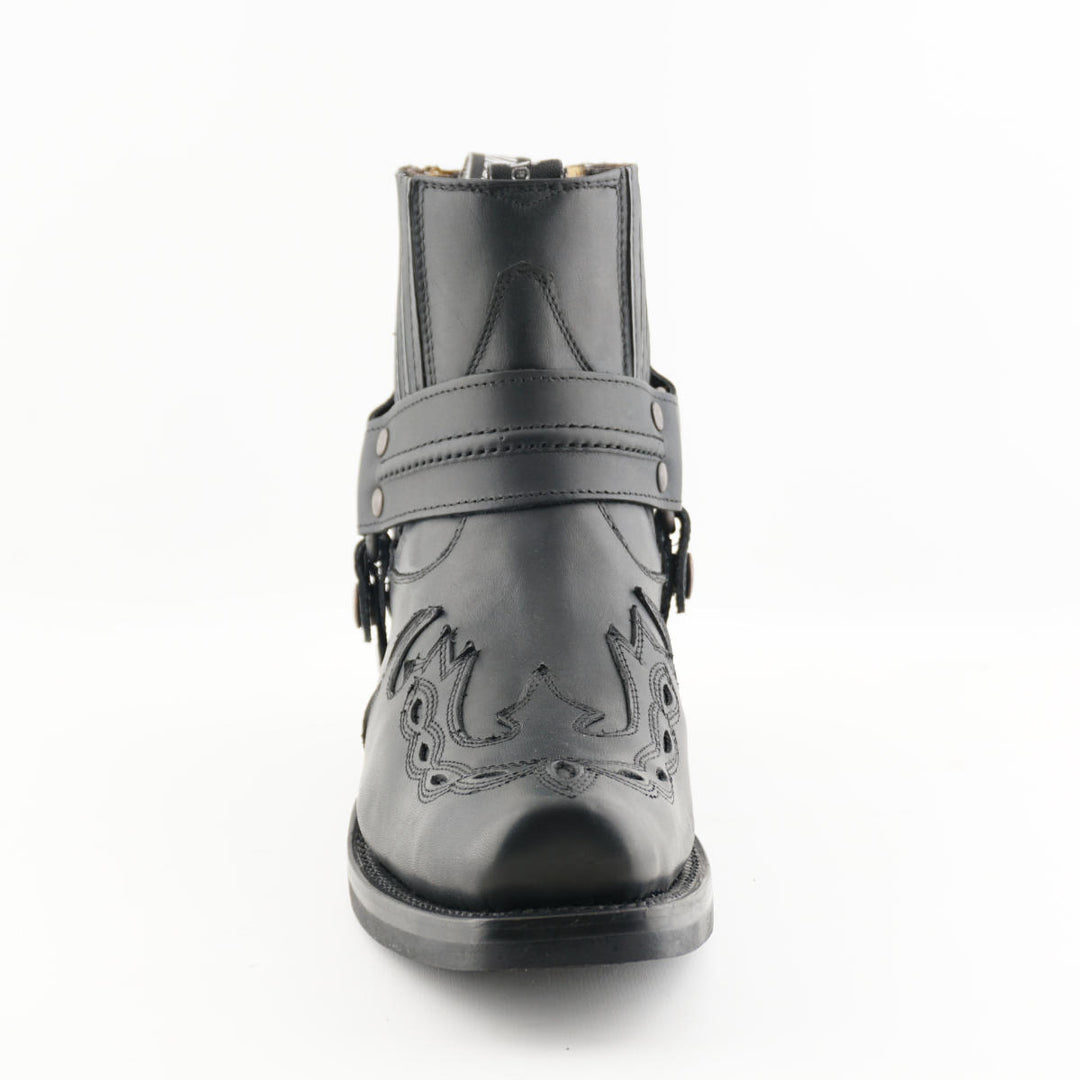 Grinders MONTANA New Black Rock Leather Low Ankle Boots Western Biker Cowboy