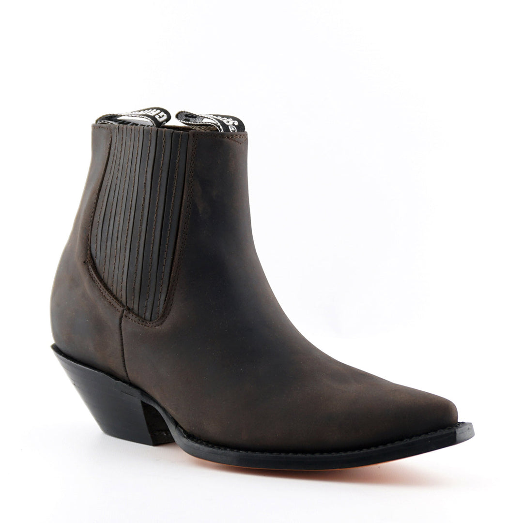 Grinders Mustang Western Boots Black Brown Leather