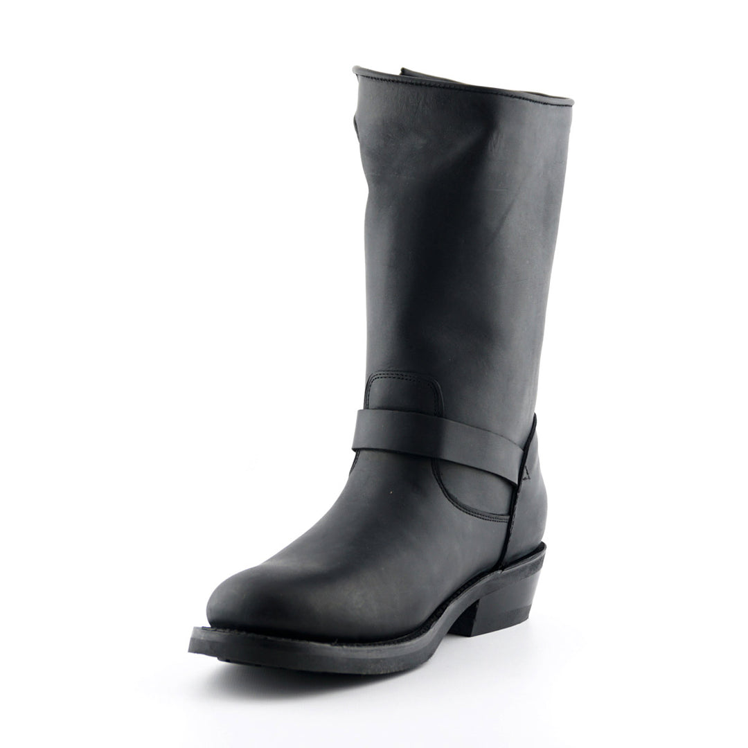 Grinders REBEL Black Leather Engineer Biker Boots