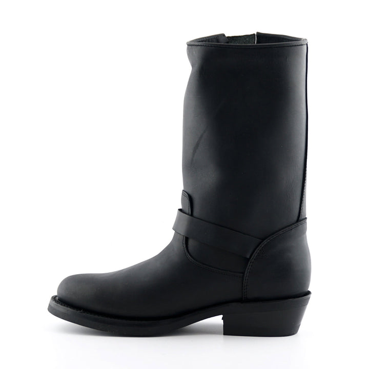 Grinders REBEL Black Leather Engineer Biker Boots