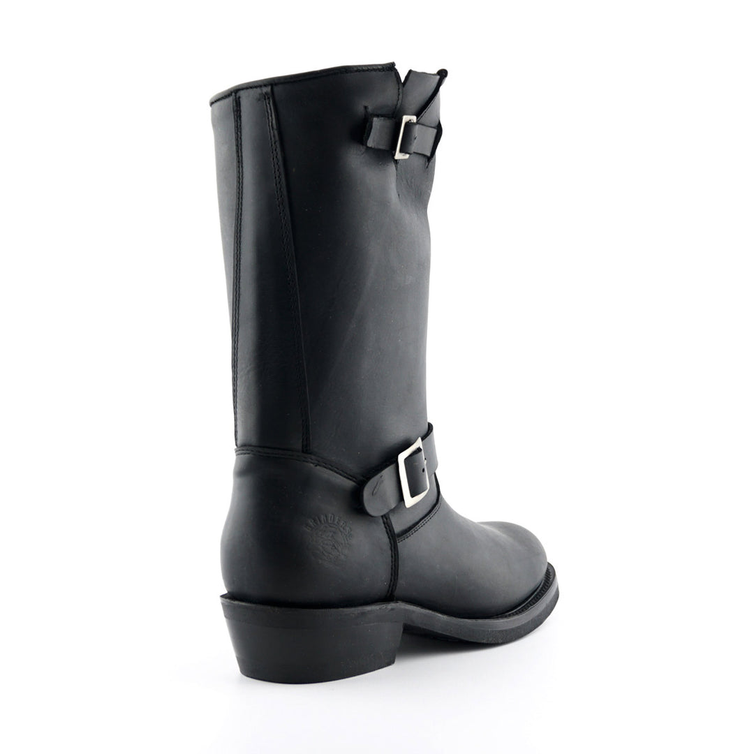 Grinders REBEL Black Leather Engineer Biker Boots