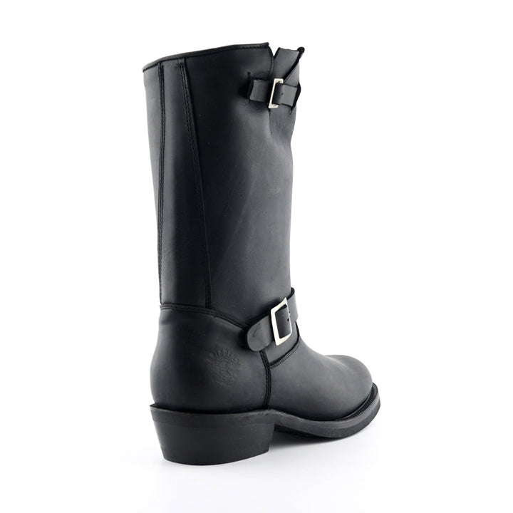 Grinders REBEL Black Leather Engineer Biker Boots