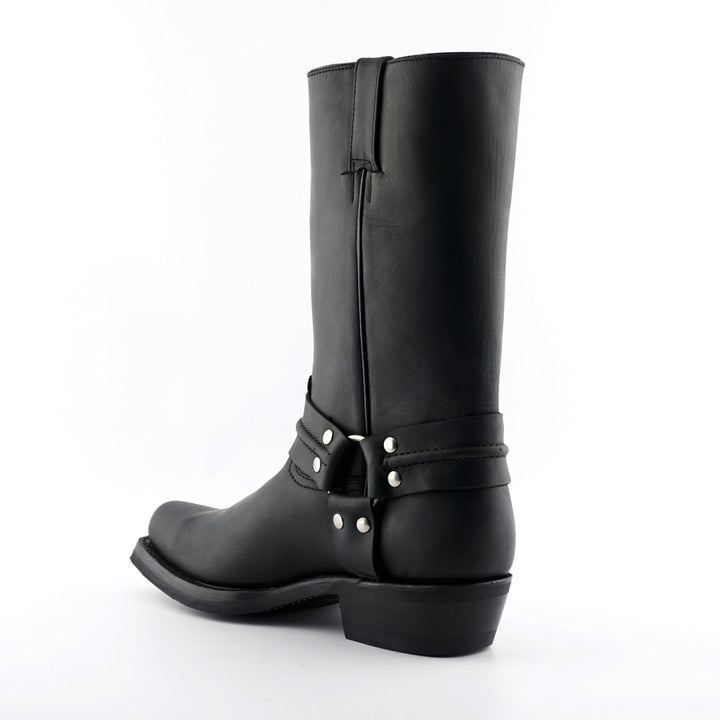 Grinders RENEGADE HI Harness Hi Cowboy Biker Boots Black Brown Leather
