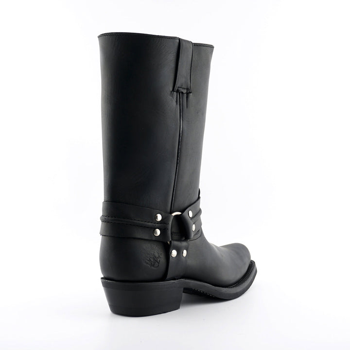 Grinders RENEGADE HI Harness Hi Cowboy Biker Boots Black Brown Leather