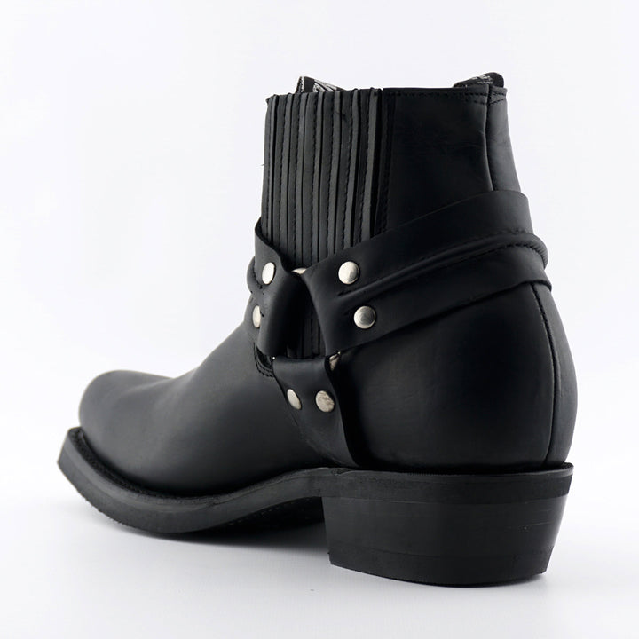 Grinders RENEGADE LO New Rock Square Toe Harness Low Cowboy Biker Boots Black Brown Leather