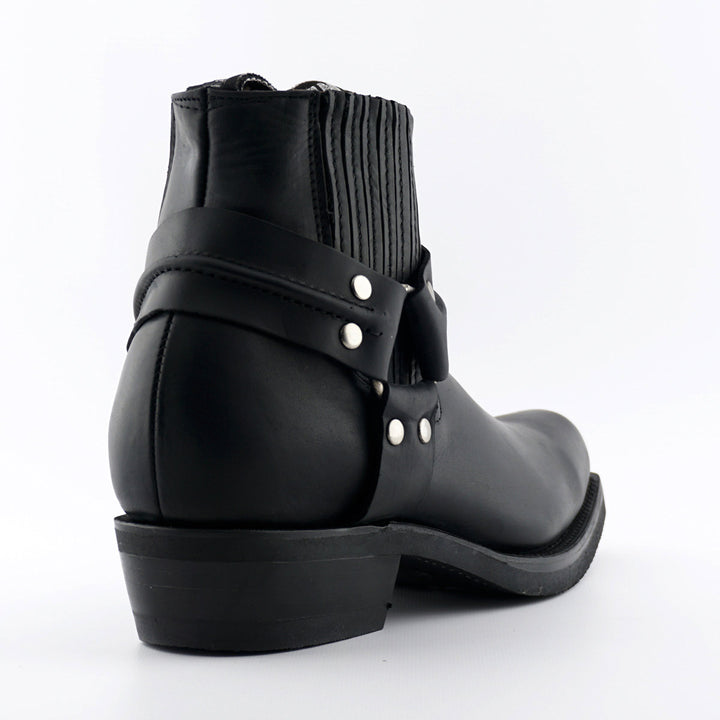 Grinders RENEGADE LO New Rock Square Toe Harness Low Cowboy Biker Boots Black Brown Leather