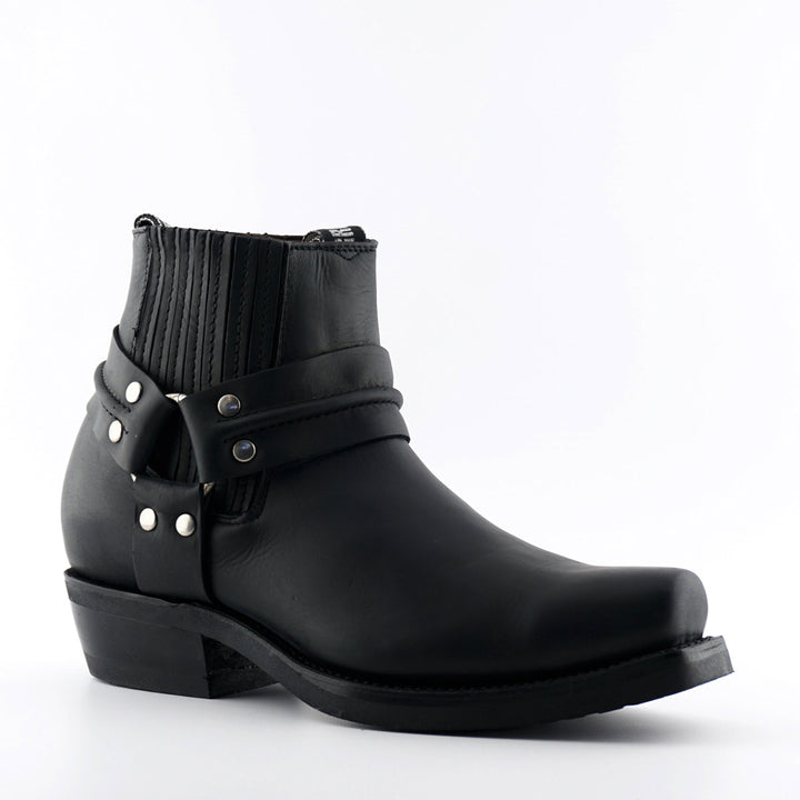 Grinders RENEGADE LO New Rock Square Toe Harness Low Cowboy Biker Boots Black Brown Leather