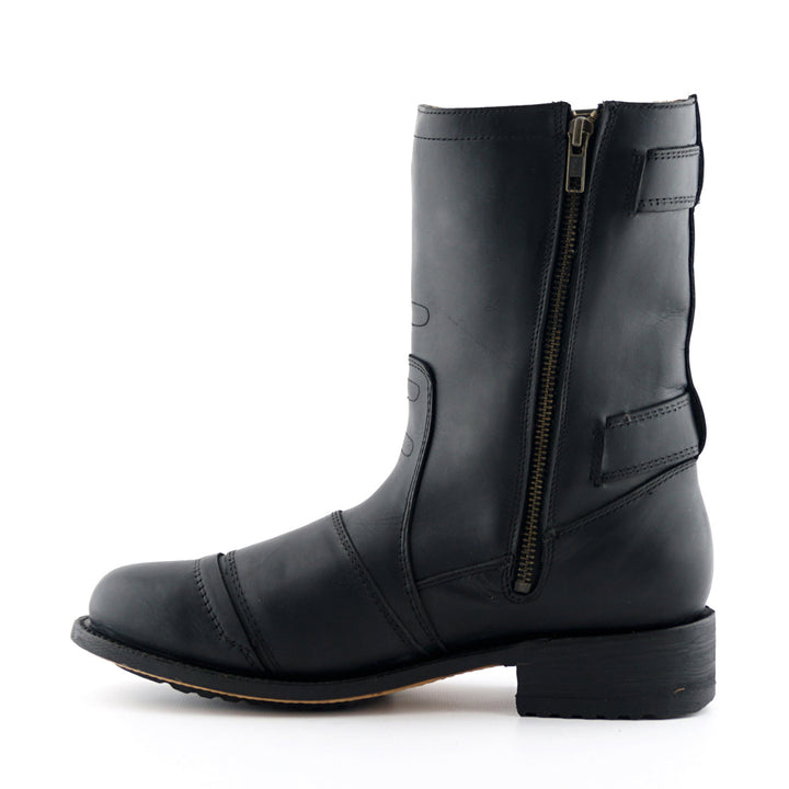 Grinders ROUTE 66 New Rock Biker Engineer Racing Boots Black Brown Leather