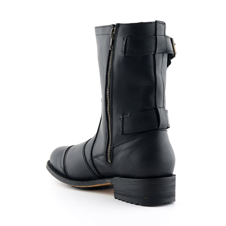 Grinders ROUTE 66 New Rock Biker Engineer Racing Boots Black Brown Leather
