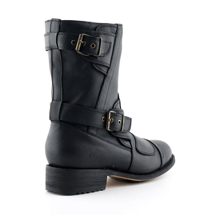 Grinders ROUTE 66 New Rock Biker Engineer Racing Boots Black Brown Leather