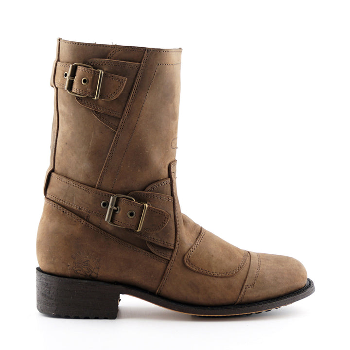 Grinders ROUTE 66 New Rock Biker Engineer Racing Boots Black Brown Leather