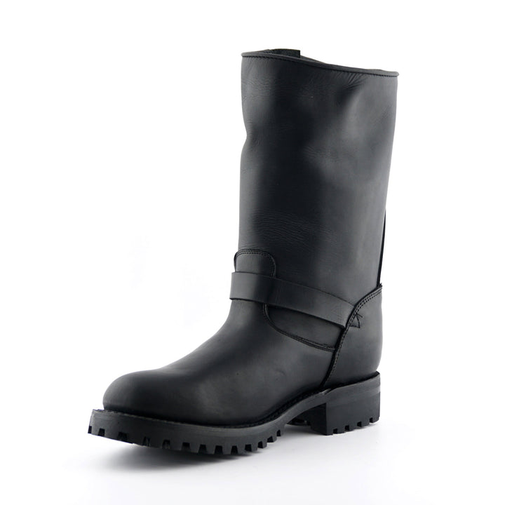 Grinders WILD ONE New Rock Biker Engineer Boots Black Leather