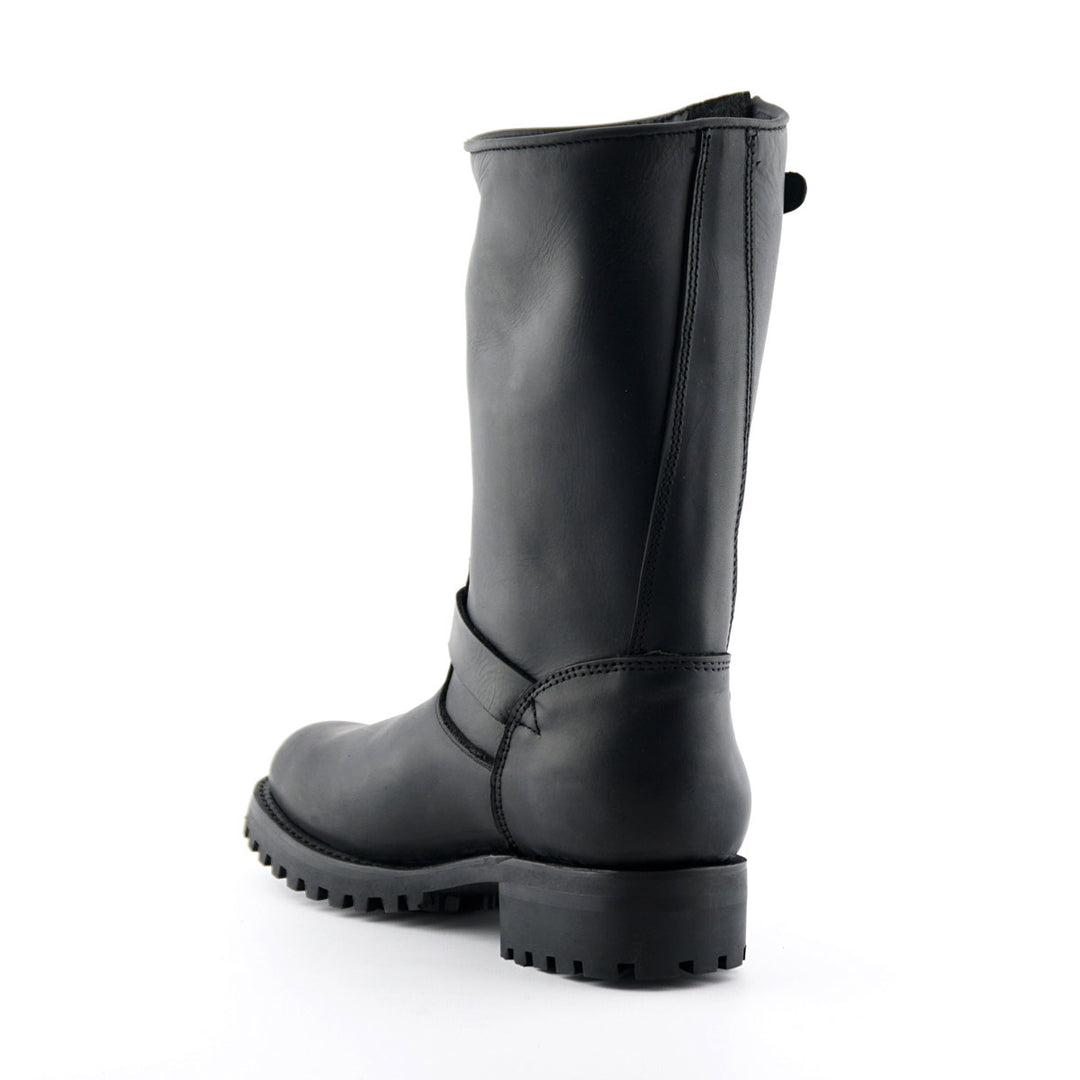 Grinders WILD ONE New Rock Biker Engineer Boots Black Leather
