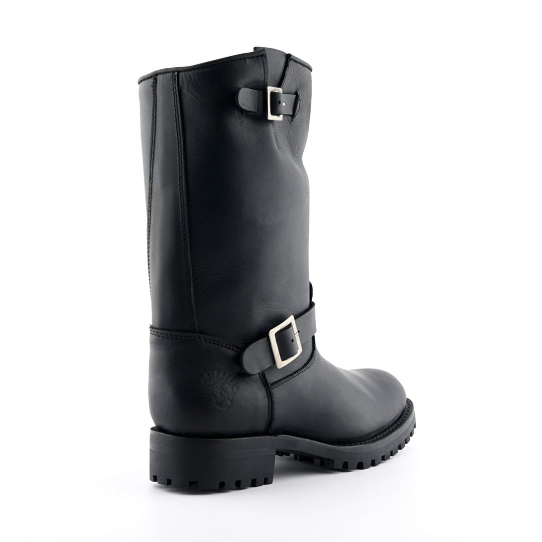 Grinders WILD ONE New Rock Biker Engineer Boots Black Leather