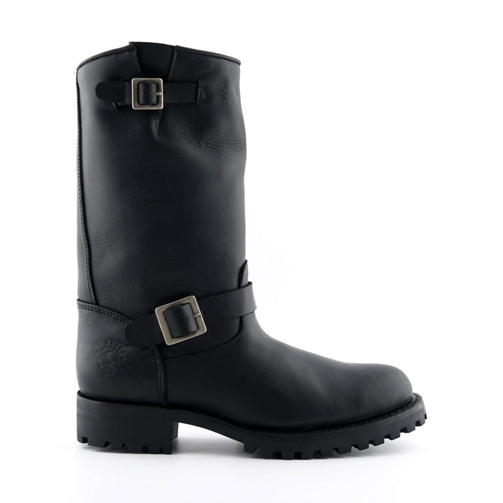 Grinders WILD ONE New Rock Biker Engineer Boots Black Leather